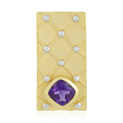 Sambia-Amethyst-Silberanhänger (MONOSONO COLLECTION)