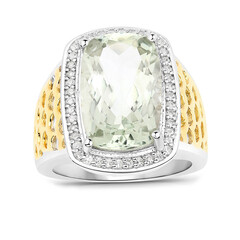 Grüner Amethyst-Silberring