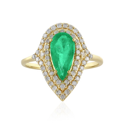 Äthiopischer Smaragd-Goldring (AMAYANI)