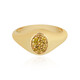 Gelber I3 Diamant-Silberring