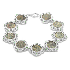Antikes Witwen-Scherflein-Silberarmband