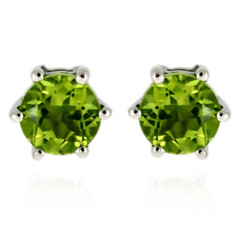 Peridot-Silberohrringe
