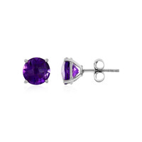Sambia-Amethyst-Silberohrringe