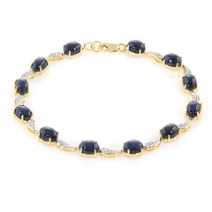 Blauer Stern-Saphir-Silberarmband