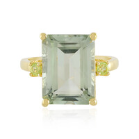 Grüner Amethyst-Silberring