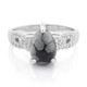 Schneeflocken-Obsidian-Silberring