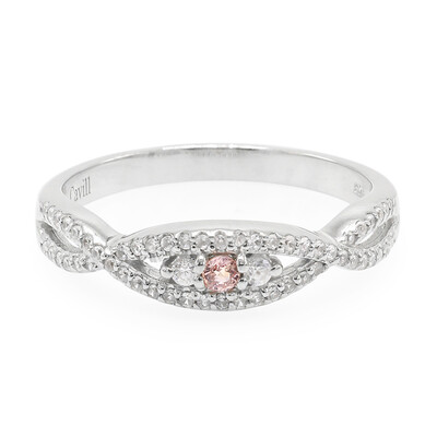 Padparadscha-Saphir-Silberring