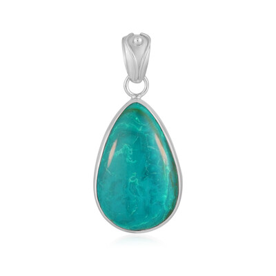 Blauer Atacama-Opal-Silberanhänger
