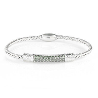 Grüner Diamant-Silberarmreif