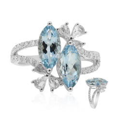 AAA-Brasilianischer Aquamarin-Goldring (CIRARI)