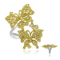 Gelber SI2 Diamant-Goldring (CIRARI)