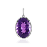 Sambia-Amethyst-Silberanhänger