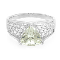 Grüner Amethyst-Silberring