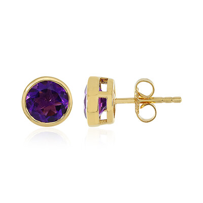 Sambia-Amethyst-Silberohrringe