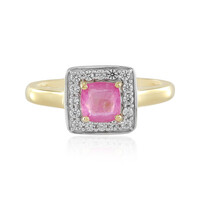 Pinkfarbener Madagaskar-Saphir-Silberring