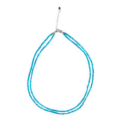Blauer Apatit-Silberhalskette