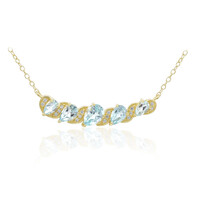 Himmelblauer Topas-Silbercollier
