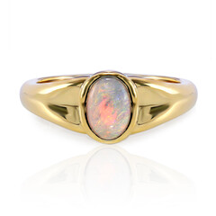 Lightning Ridge-Schwarzer Crystal-Opal-Goldring (Mark Tremonti)