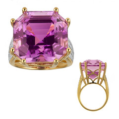 Patroke-Kunzit-Goldring (AMAYANI)