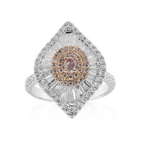 Pinkfarbener I1 Diamant-Goldring (CIRARI)