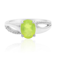 Brasilianischer Grüner Opal-Silberring