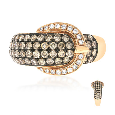 SI2 Schokoladen-Diamant-Goldring