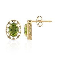 Burmesischer Peridot-Silberohrringe