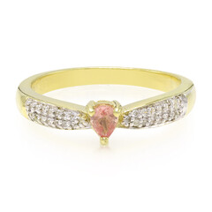 Padparadscha-Saphir-Silberring