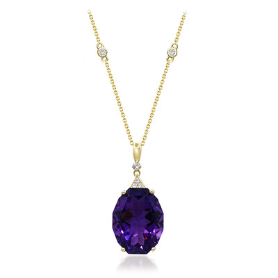 Amethyst-Goldhalskette