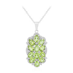 Burmesischer Peridot-Silberhalskette