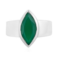 Grüner Onyx-Silberring