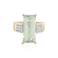 Grüner Amethyst-Silberring