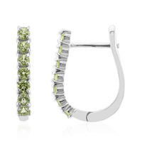 Burmesischer Peridot-Silberohrringe