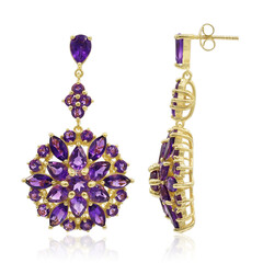 Sambia-Amethyst-Silberohrringe