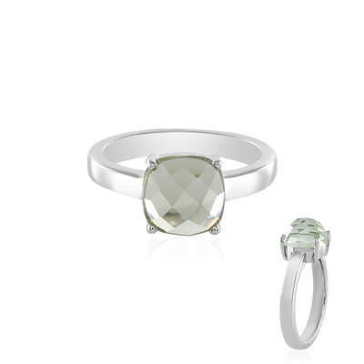 Grüner Amethyst-Silberring