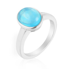 Karibikblauer Opal-Silberring