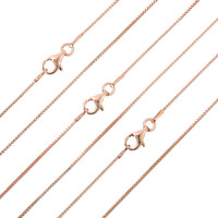 Silber-Veneziakettenset - 7 g - 45, 50, 60 cm - rosévergoldet