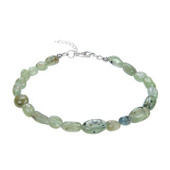 Grüner Kyanit-Silberarmband