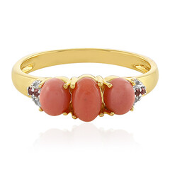 Australischer Pinkfarbener Opal-Silberring