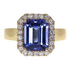 AAA-Tansanit-Goldring (CIRARI)
