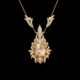 Namibia-Cerussit-Goldcollier (de Melo)