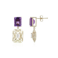 Uruguay-Amethyst-Goldohrringe (Ornaments by de Melo)