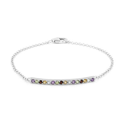 Edelstein-Silberarmband