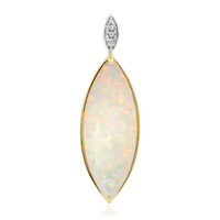 Brasilianischer Weißer Opal-Goldanhänger