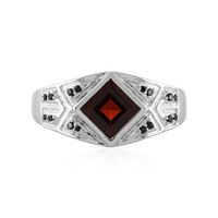 Indischer Granat-Herren-Silberring
