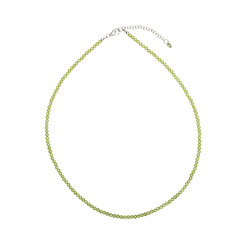 Peridot-Silberhalskette