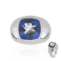 Blauer Mystik-Quarz-Silberring