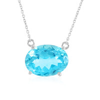 Paraibafarbener Topas-Silbercollier