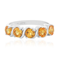 Mandarin-Granat-Silberring