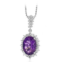 Sambia-Amethyst-Silberhalskette (Dallas Prince Designs)